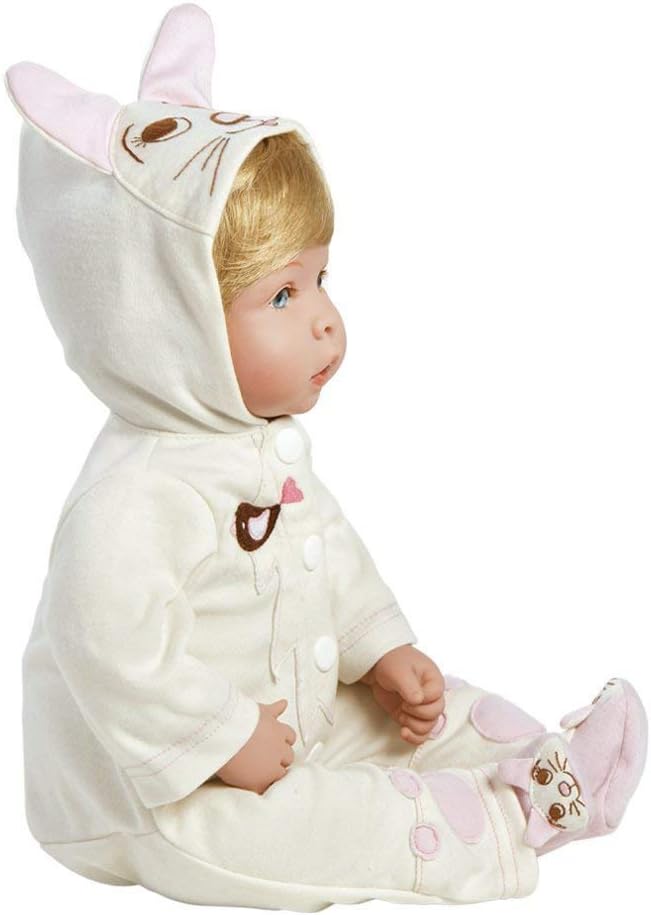 Paradise Galleries Realistic Reborn Baby Doll with Bassinet 9 Piece Gift Set, 17-Inch Birthday Gift for Kids Ages 3 and Up - Molly & Fluffy