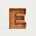 Personalized Wooden Piggy Bank – Custom Letter E Coin Bank in Beech Wood with Clear Acrylic Front, Engraved Name Option, Money Saving Box for Kids and Adults