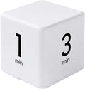 Feilifan Cube Timer - Kids ADHD Productivity Workout Flip Timer for StudyTime & Classroom - Countdown Management Settings 1, 3, 5, 10 Minutes, White