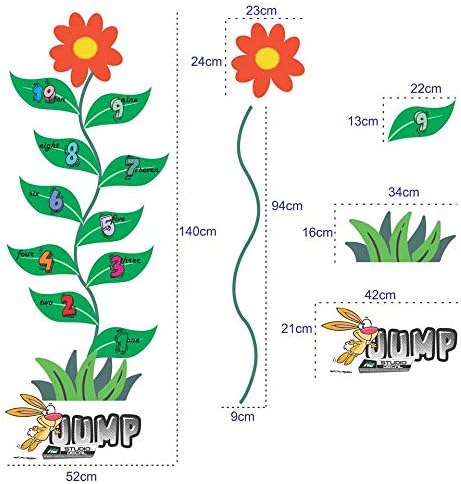 Classroom Decor Sensory Path Decals for Floor & Wall - Number Flower Hopscotch Floor Stickers for Boosting Gross Motor Skills