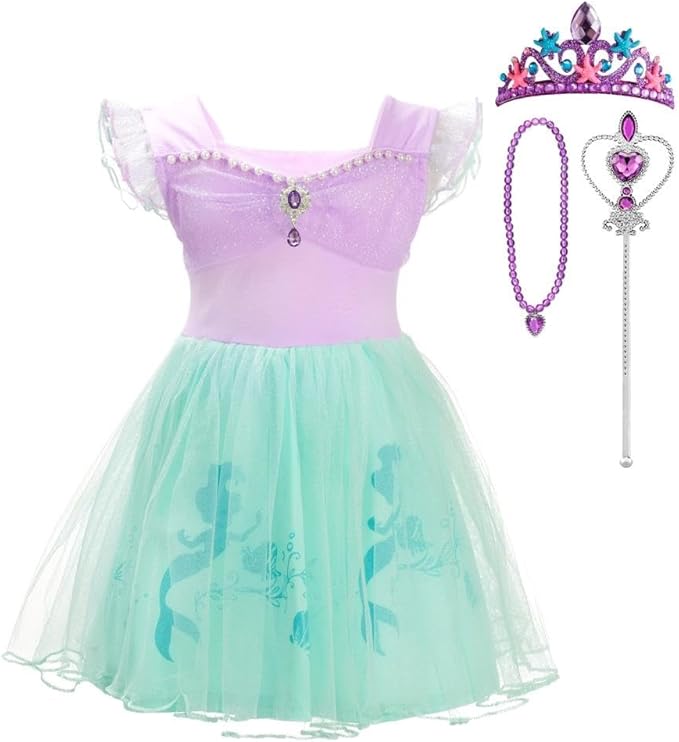 Dressy Daisy Princess Dress Up Clothes Halloween Fancy Party Tulle Skirt Summer Outfit for Baby & Toddler Girls