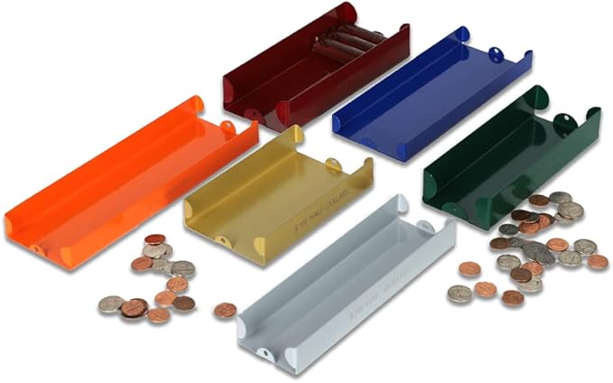 BankSupplies Penny Coin Stackable Sorting Metal Tray - Red - $10 Capacity - Money Organizer - Color Coded to Federal Reserve Standards