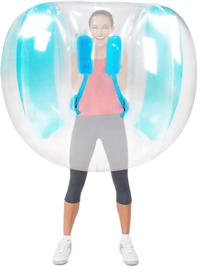 SUNSHINEMALL 2 Pack Inflatable Bumper Balls for Adults (4ft/1.2m) Giant Sumo Balls Body Bumpers Balls Buddy Zorb Ball Outdoor Toys for Kids Yard Human Bubble Ball Hamster Ball(Red+Blue, 48inch)