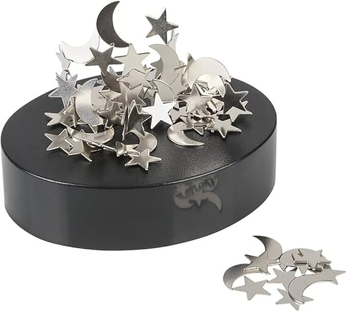 The Dreidel Company Magnetic Sculpture Building Blocks, Create Your Own Masterpiece, Development and Stress Relief, 3.5" Inch (Moon & Stars)