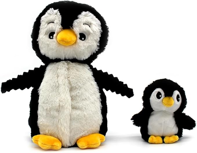 Les Déglingos Les Ptipotos by Glissou Le Penguin – Soft Soft Plush – Ideal Birth Gift – Black and White – 16 cm