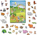 Magnetic Portable Playboard Cute Zoo Ainimal Magnets Create Scene for Learning Travel Toy (51 Pcs)