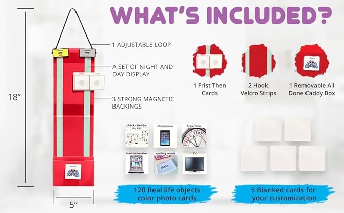 Visual Schedule for Kids – 133 Durable Plastic Picture Cards with Soft Loop Coins | Daily Routine & Chore Reward Chart for Home, School, Autism, ADHD & Special Needs Behavior Support