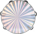 Tambourine 8 inch Radiant Hand Held Drum with Double Row Jingles Reflective Drum Musical Instrument for Church Adults KTV Party