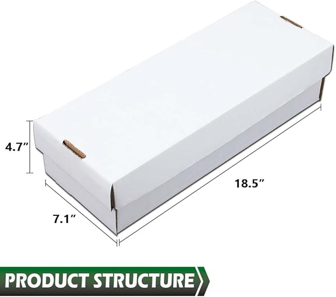 GRAND ORANGE White Transaction Card Storage Box (1,600 CT) Corrugated Board Two Dividers Model Holds Over 300 3x4 Toploads Trading Card