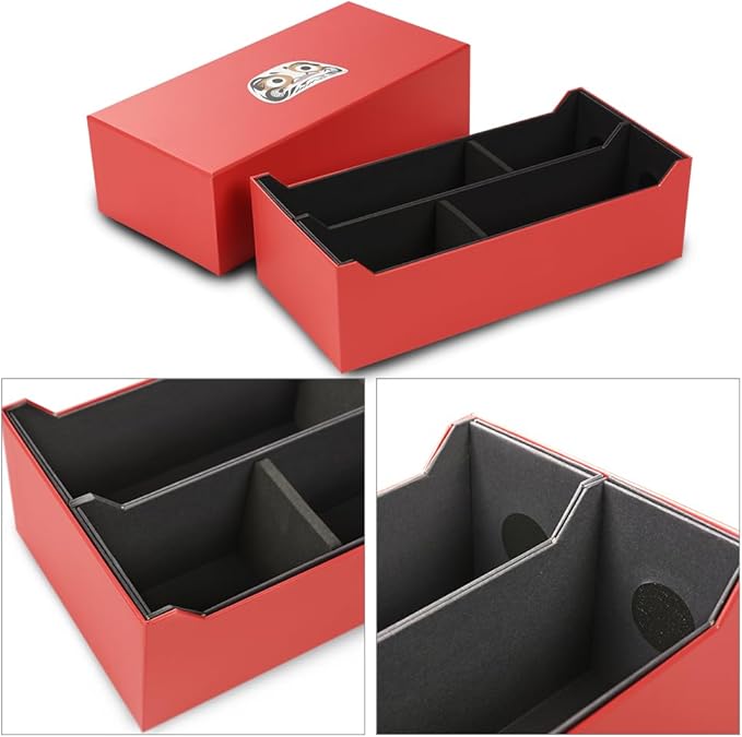G-PLUS Red Coin Slabs Storage Box Intercept Shield Fit for 50 Certified Coins Holders