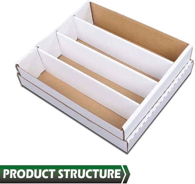 GRAND ORANGE 4 ROW 3200 Count Trading Card Storage Box, Sports & Trading Card Storag, Monster Shoe Box Card Storage Box