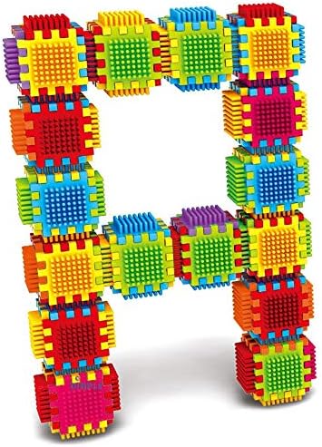 Dimple 360-Piece Set Large Stacking Blocks and Interconnecting Building Set, Makes 60 Blocks, for Boys & Girls, Educational Fun, Great Toy for Child Development for Kids and Toddlers