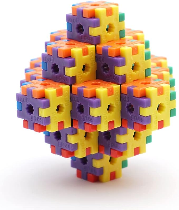 KADU Rainbow 250 Piece Set - STEM/STEAM Building + Construction Toy, for Open + Imaginative Play Ages 5+