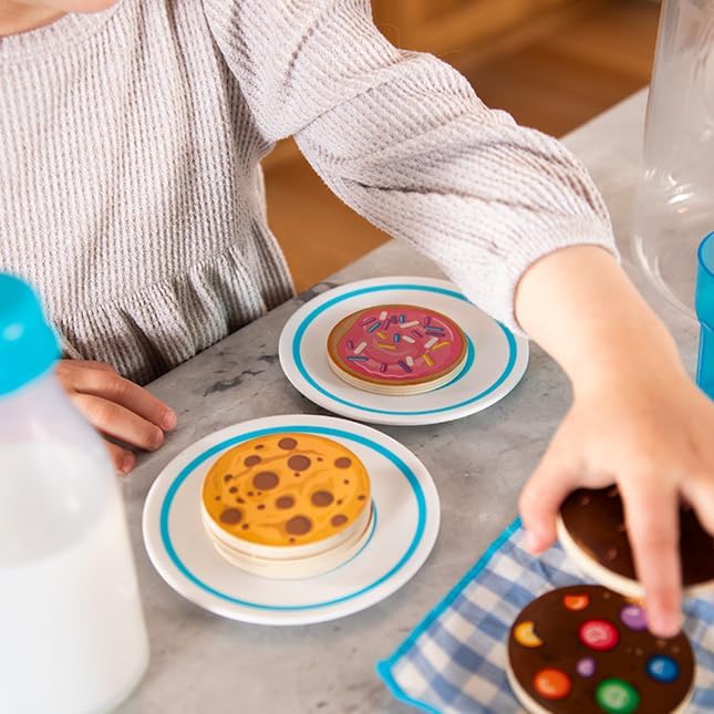 Fat Brain Toys Pretendables Milk and Cookies Set - Pretendables Milk and Cookies Set - New Pretend Play & Imaginative Play for Ages 3 to 10
