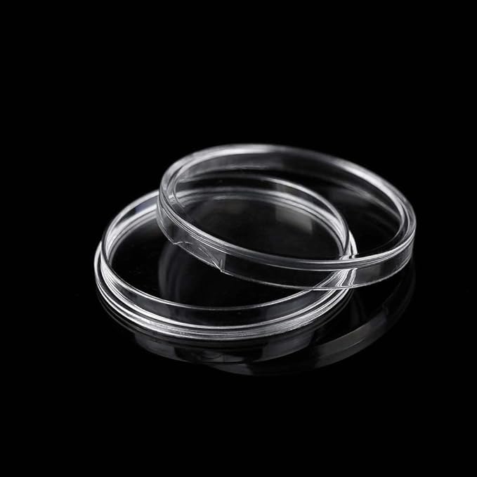 20 Pcs 38mm Silver Dollar Coin Holders for Silver Canadian Maple Leaf, Morgan, Peace, Eisenhower Acrylic Coin Capsule, Coin Storage Cases, Coin Collection Supplies
