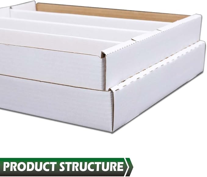 GRAND ORANGE 4 ROW 3200 Count Trading Card Storage Box, Sports & Trading Card Storag, Monster Shoe Box Card Storage Box