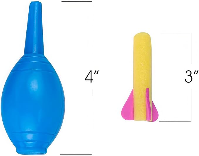ArtCreativity Foam Rocket Launchers, 36 Rockets and 12 Squeeze Launchers, Assorted Colors, High Flying, Fun Summer Outdoor, Birthday, Great Goodie Bag Filler, Party Favors Prizes, Easter Toys for Kids
