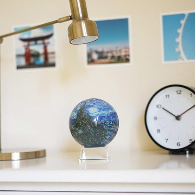 MOVA Starry Night 4.5” – Rotating Solar Art Globe Featuring Van Gogh’s Masterpiece | No Batteries or Wires | Unique Decor & Gift for Art Lovers