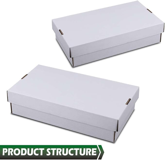 GRAND ORANGE 3000 Count 3 Row Card Storage Box 2 PACK Cardboard Standard Trading & Gaming card Storage Boxes Corrugated Cardboard Storage Box Trading Card Slab Storage Boxes