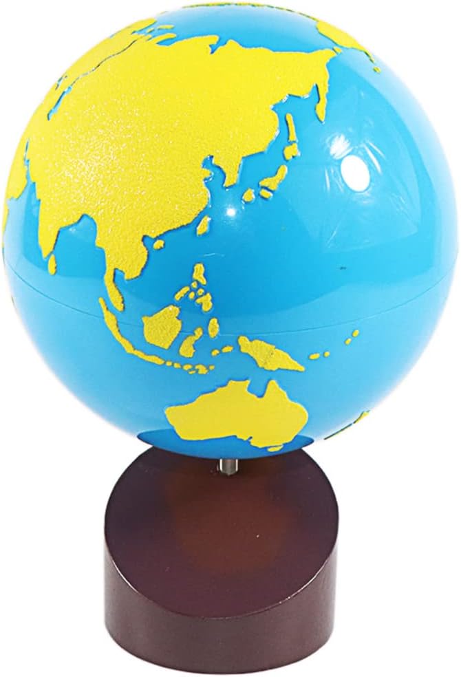 Montessori Geography Materials Globe of World Parts/Continents Preschool Early Educational Equipment Kids Culture Learning Toys Know World Globe (Multicolor)