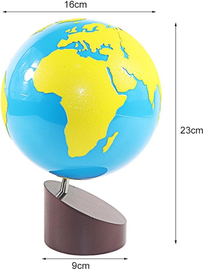 Montessori Geography Materials Globe of World Parts/Continents Preschool Early Educational Equipment Kids Culture Learning Toys Know World Globe (Multicolor)