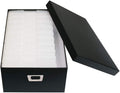 novelinks Photo Case 4" x 6" Photo Storage Box - 10 Inner Picture Storage Container (Black, 1 Pack)