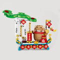 Chinese Style Fashion Building Block Set Chinese Traditional Elements Home furnishings Children's Educational Toys Gifts Suitable for Children Over 6 Years Old Boys and Girls (Wealth Pig)