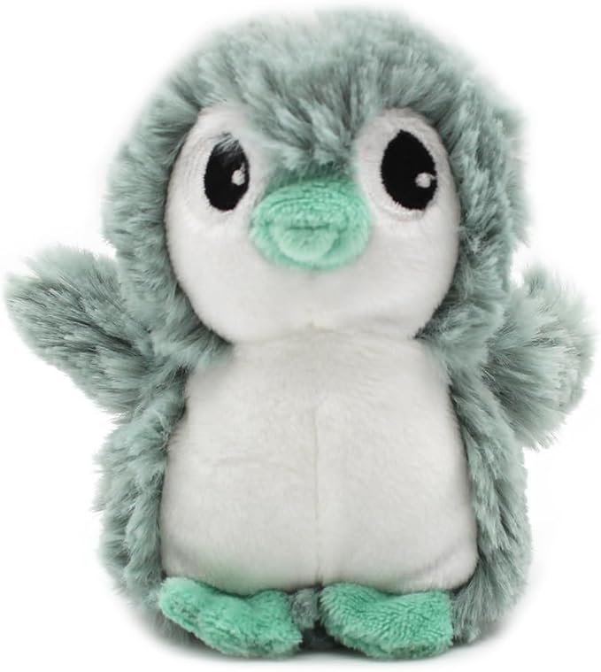 Les Déglingos Les Ptipotos by Glissou Le Penguin – Soft Plush – Ideal Birth Gift – Mint Green – 16 cm