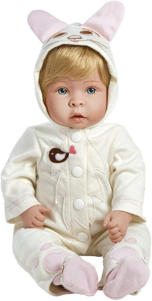 Paradise Galleries Realistic Reborn Baby Doll with Bassinet 9 Piece Gift Set, 17-Inch Birthday Gift for Kids Ages 3 and Up - Molly & Fluffy
