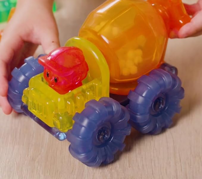 Jelly Blox Construction Site Set | Includes 75 Pieces | Toddler & Preschool Building Blocks Kids Can Squeeze, Stretch, Squish | Safety Tested & Ouch-Free | Tactile, Sensory Play Toy for Ages 2+