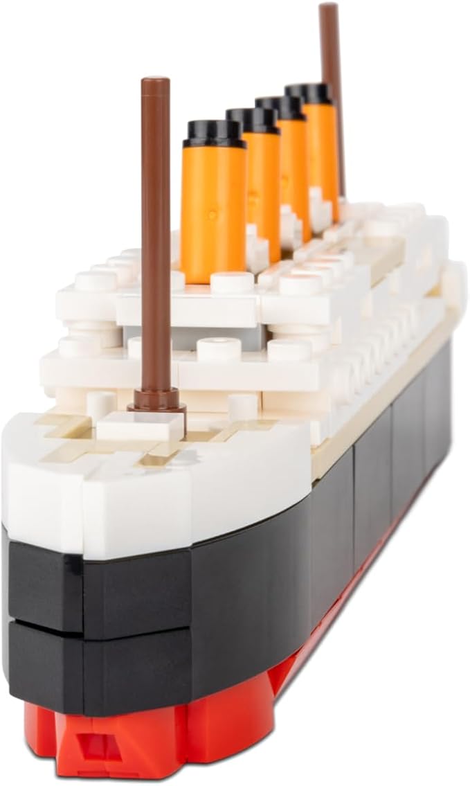 Brick Loot Titanic Building Set – 217-Piece Lego Compatible Ship Model Kit, DIY Mini Bricks 3D Puzzle STEM Toy for Adults & Kids, Collectible Display Gift (Medium)