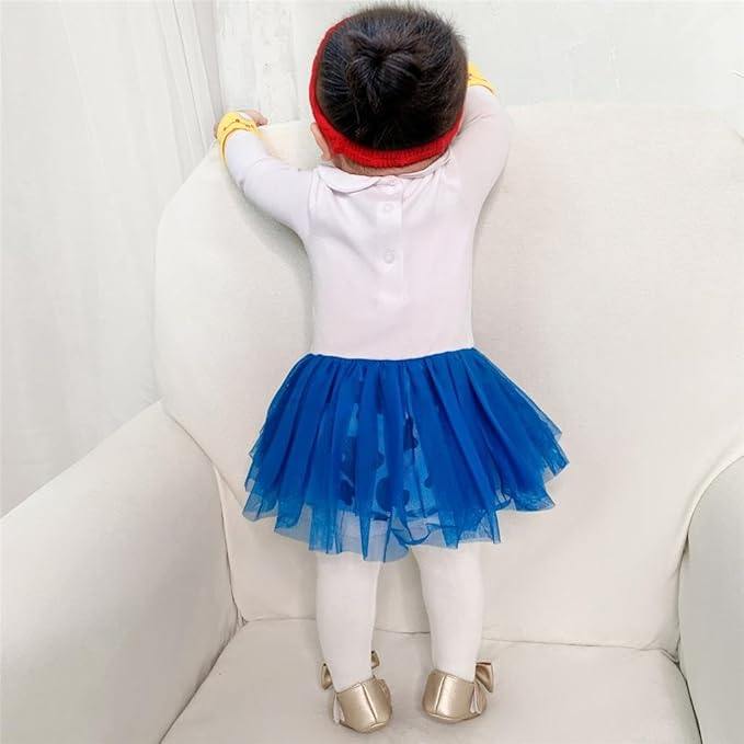 Dressy Daisy Princess Onesie Romper Fancy Dress Costume Halloween Birthday Bodysuit Outfit with Headband for Infant Baby Girl