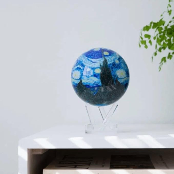 MOVA Starry Night 4.5” – Rotating Solar Art Globe Featuring Van Gogh’s Masterpiece | No Batteries or Wires | Unique Decor & Gift for Art Lovers