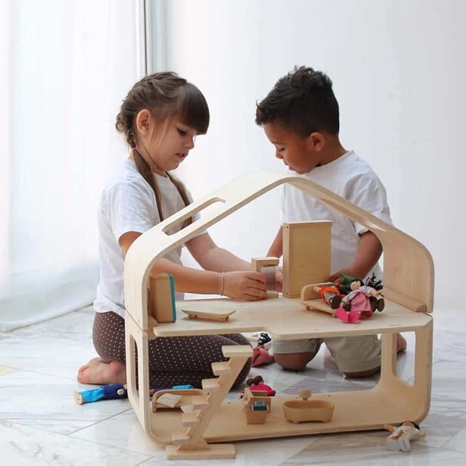 PlanToys Wooden Contemporary Dollhouse (7122)