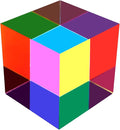 CMY Mixing Color Cube, 70mm (2.75 inch) Acrylic Prism for Home or Office Decoration, CMYcube Physics Toys Science Educational Gift for Kids, 7cm