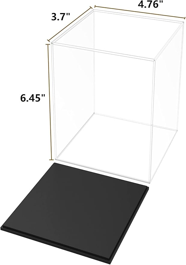 SVENJBB Acrylic Display Case, Acrylic Protector Compatible with Funko POP! 4 Inch Vinyl Figures, Full Assembly Clear Box for Collectibles and Figures, 5x3.93x6.7 Inch