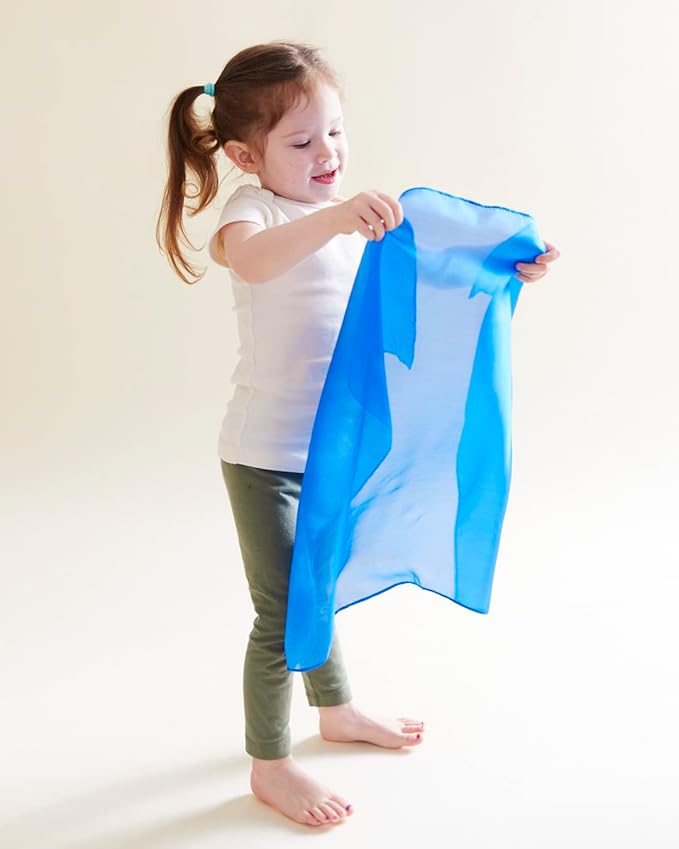 Sarah's Silks Mini Playsilks | Solid Colors | Creative Waldorf Toys for Education and Open-Ended Play (Royal Blue)