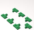 Classic Building Hinge Plate Bulk, 1x2 Locking with 1 Finger on Side with Groove 200 Piece, Compatible with Lego Parts and Pieces: (Color:Green)