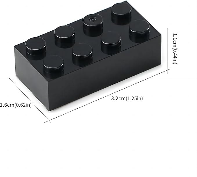 Classic Building Bricks 2x4, Compatible with Lego Parts and Pieces 3001, 110 Piece Bulk Building Block, Creative Building Block for Age 6+ Boys Girls and Bulk Enthusiast (Black)