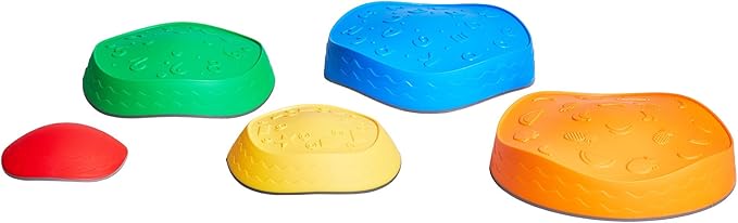 VEVOR Balance Stepping Stones for Kids, 5 PCS, Up to 220 lbs, Non-Slip Toddlers Sensory Stepping Stones, Obstacle Course Coordination Game Toys Indoor or Outdoor Play for Children Aged 3 4 5 6 7 8+