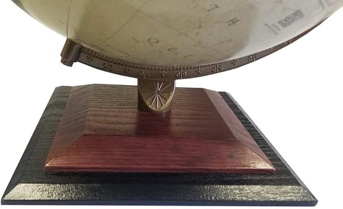 Replogle Andorra Globe, 12" Desktop World Globe, Raised Relief, Up-to-date Cartography, Smart Intelli-enabled World Map, Made in the USA, Antique