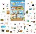 Magnetic Portable Playboard Doll House Family Magnets Learning Travel Toy (65 Pcs)