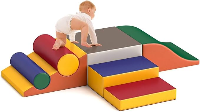 Betterhood Climbing Blocks for Toddlers 1-3, 7 Pcs Kids Soft Play Set, Toddler Soft Couch Climber Gymnastics Equipment for Crawling and Sliding at Home, Preschool