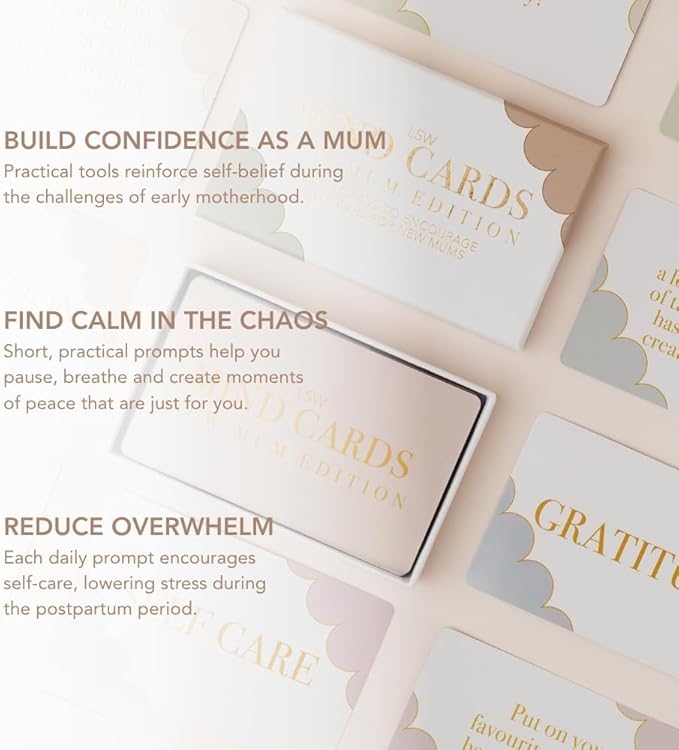 Mind Cards | New Mum Edition | 45 Mindfulness Cards for Women, Ideal for Early Motherhood Support and Self Care | Great New Mom Mothers Day Gifts