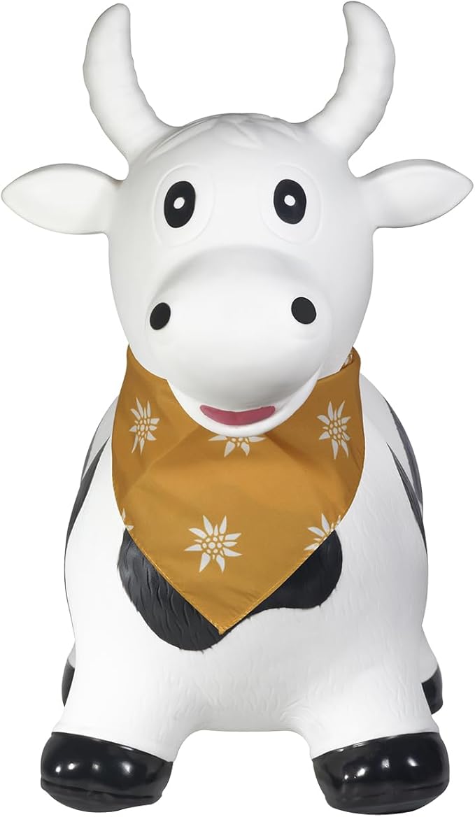 Kindsgut Bouncy Animal Hopper Cow for Children, Designed in Germany, Playful and Modern Colors, air Pump Included, Indoors and Outdoors