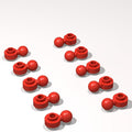 Classic Building Plate Bulk, Round 1x1 with Tow Ball with Shaped Hole 120 Piece, Compatible with Lego Parts and Pieces: (Color:Red)