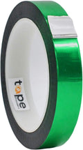 WOD MPFT2 Green Metalized Polyester Mylar Film Tape with Acrylic Adhesive, 3/4 inch x 72 yds. Vibrant Mirror GreenTape, Decor Tape for Detailing Accent Wall, Graphic Arts, Car and Boat Trim