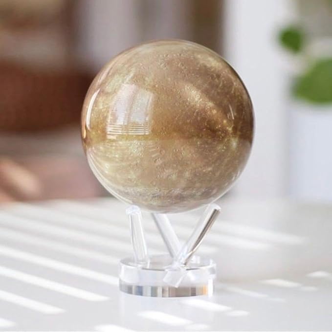 MOVA Mercury Globe 6” – Rotating Solar Planet Model with Realistic Surface Detail | No Wires or Batteries | Silent Motion Decor