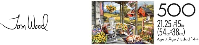 Buffalo Games - Tom Wood - Mr. Grumpy Grey - 500 Piece Jigsaw Puzzle for Adults - Challenging Puzzle Perfect for Game Nights - Finished Size is 21.25 x 15.00