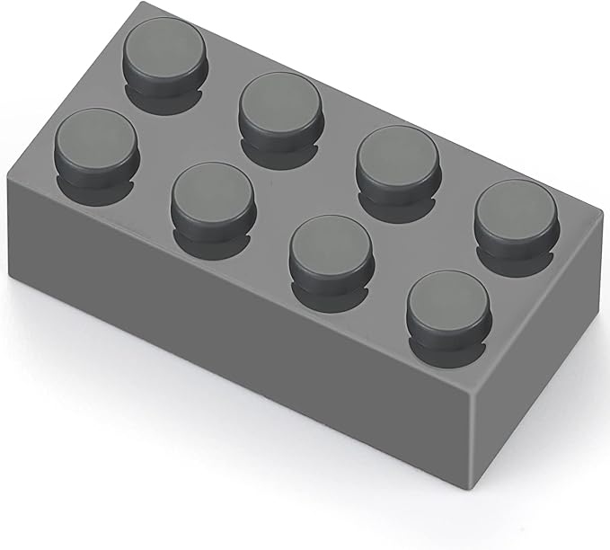 Feleph Dark Bluish Gray 2x4 Bricks 320 Pieces Grey Classic Building Blocks Creative Play Set Toy Accessories Compatible with Major Brick Brands (Gray deep)